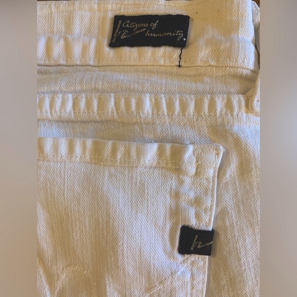 Citizens of Humanity Kelly 221 Low Waist Cropped White Jeans-  Size 31 - Stretch - Picture 9 of 9